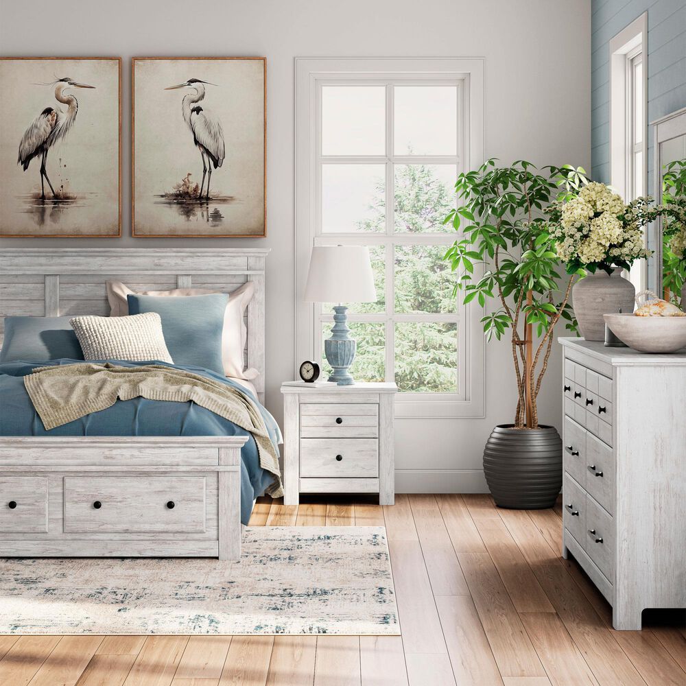 Ashley Makidern 2 Drawer Nightstand in Whitewash, , large