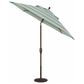 Garden Party Market 9" Octagon Push Button Tilt Umbrella with Bronze Base in Gateway Mist Stripe, , large