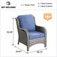 HOMLUX 29" Patio Single Chair in Denim Blue (Set of 2), , large