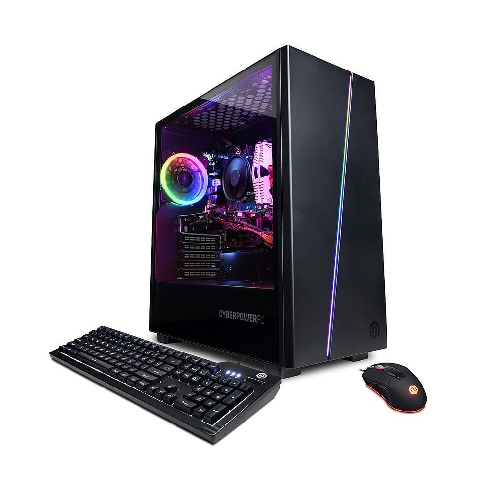 CyberpowerPC Gamer Master Gaming Desktop - AMD Ryzen 7 5700G - 16GB Memory - AMD Radeon RX 6600 XT - 2TB HDD + 500GB SSD - Black, , large