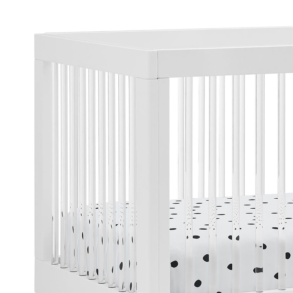 Delta Sloane 4-In-1 Acrylic Convertible Crib in Bianca White and Melted Bronze, , large