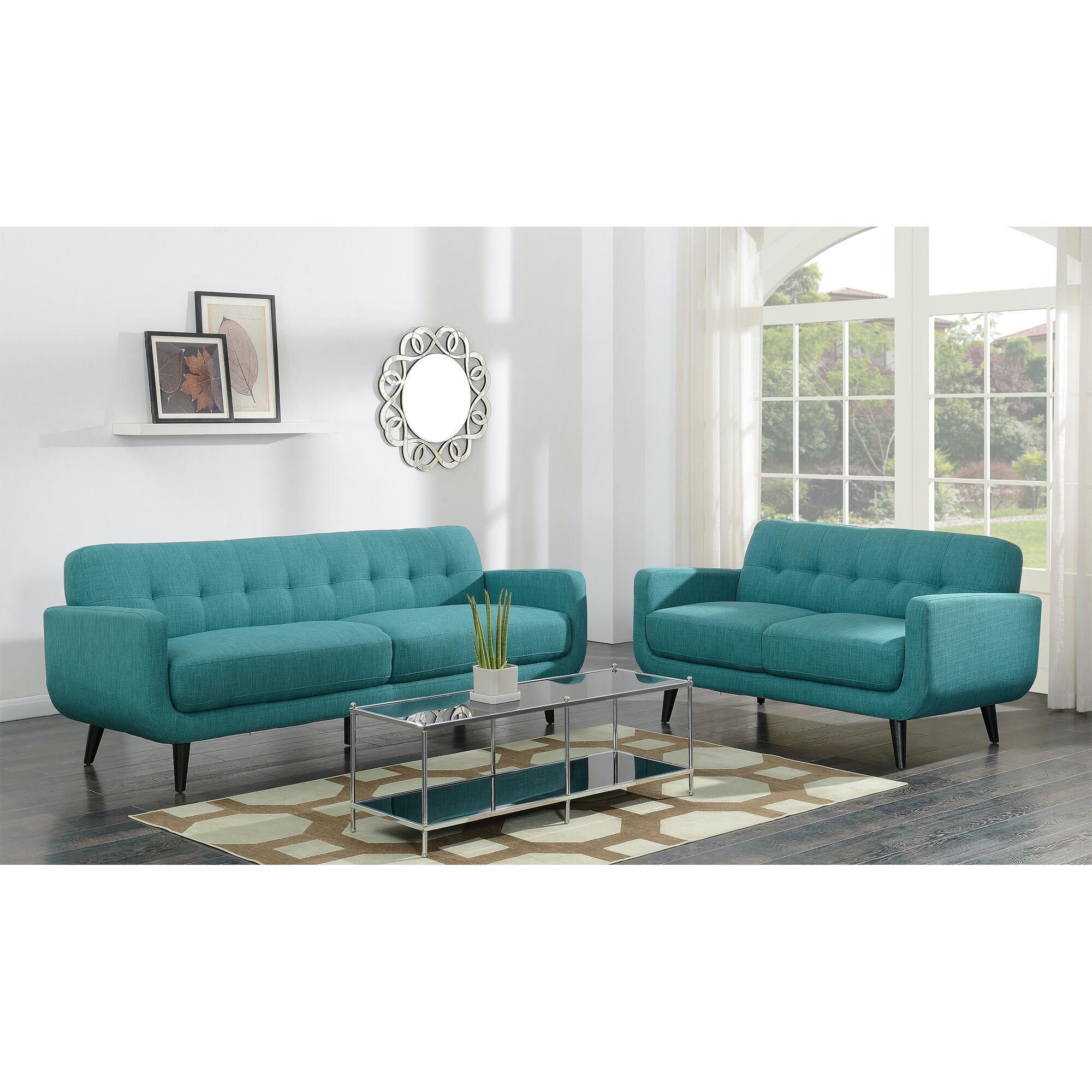 37B Hadley Loveseat in Heirloom Teal