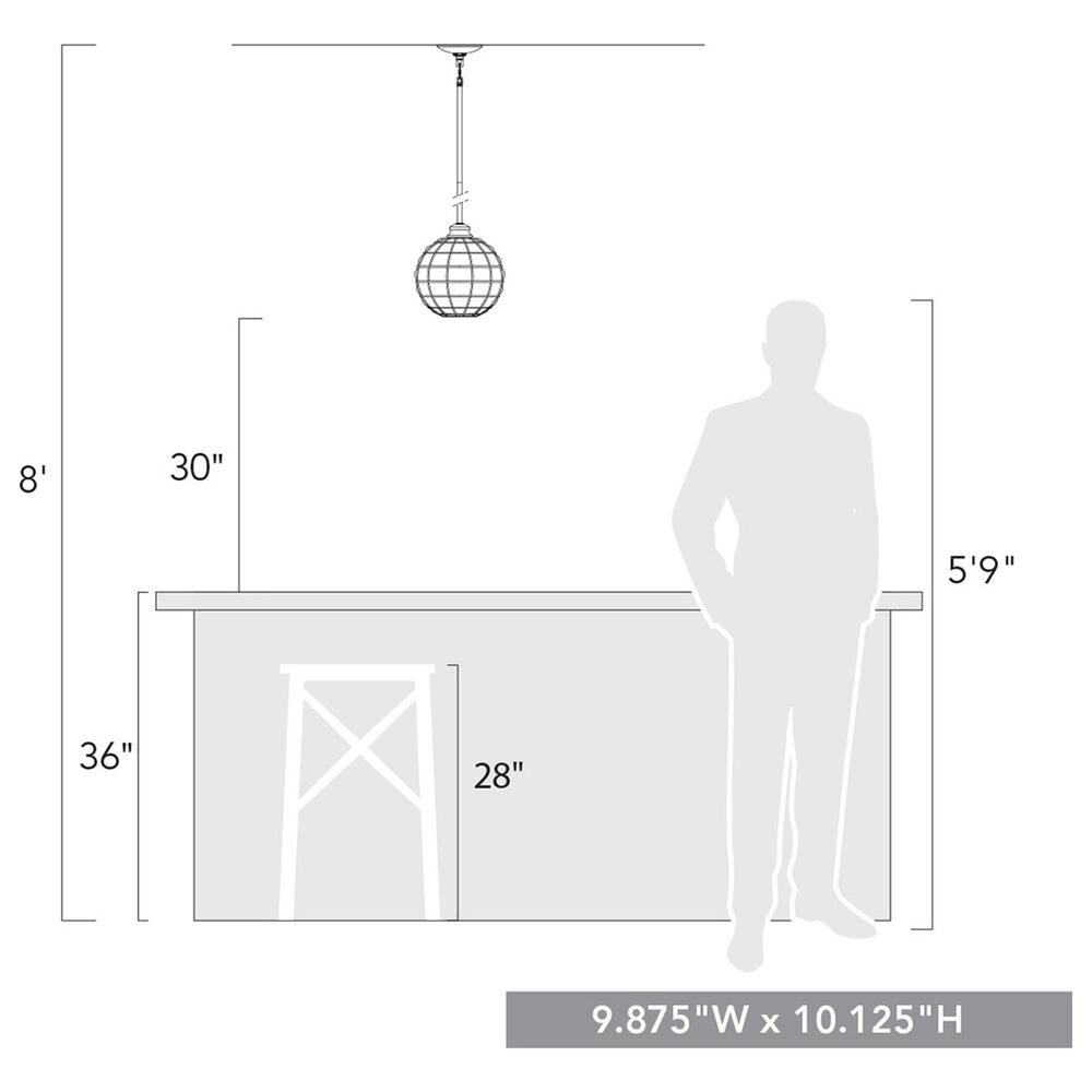 Golden Lighting Powell Small Pendant in Matte Black, , large