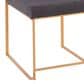 Lumisource Fuji Side Chair with Charcoal Cushion in Gold (Set of 2), , large