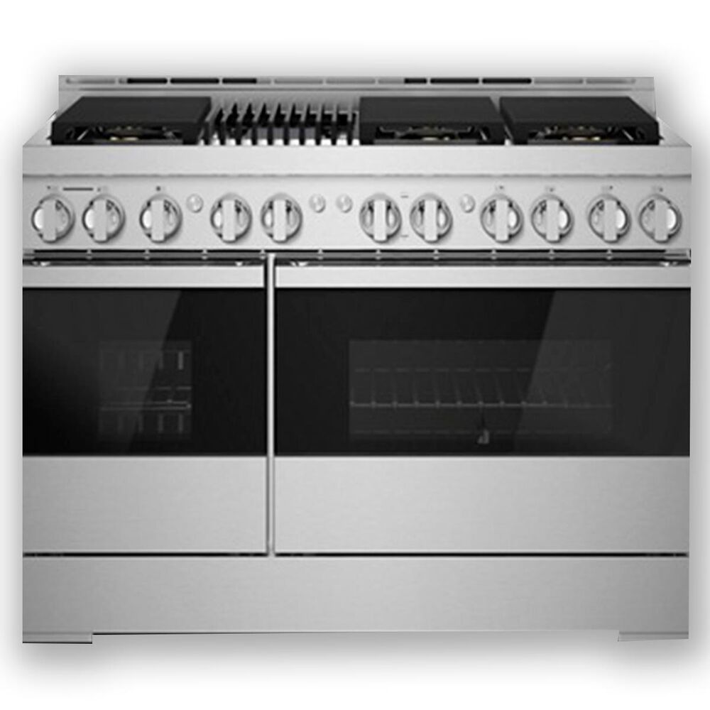 JennAir 48" Gas Professional Range with Infrared Grill in Black Glass, , large