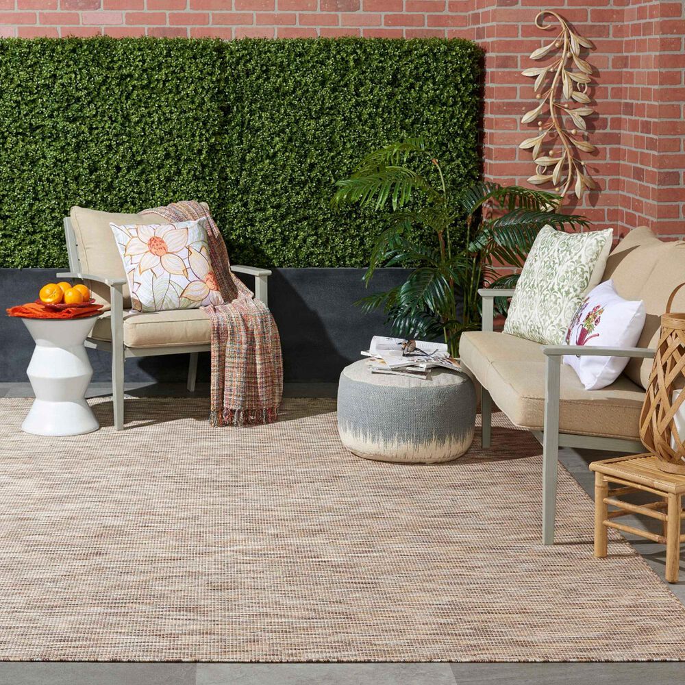 Nourison Positano 8&#39; x 10&#39; Beige Indoor/Outdoor Area Rug, , large