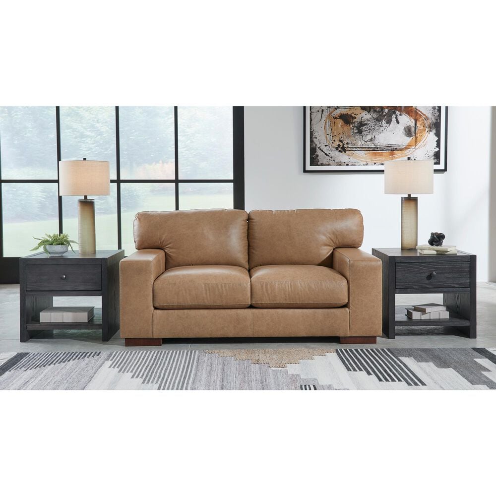 Signature Design by Ashley Lombardia Stationary Loveseat in Tumbleweed, , large