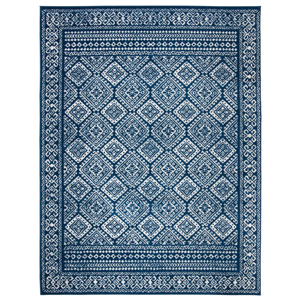 Safavieh Tulum Transitional 9&#39; x 12&#39; Navy and Ivory Area Rug, , large