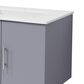 Lexora Home Geneva 60" Double Bathroom Vanity in Dark Grey with 2 cm White Cultured Marble Top and Rectangular Sinks, , large
