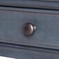 Legends Home Americana 2-Piece Executive Desk with Bookcase Pier Set in Corduroy Blue and Whiskey, , large