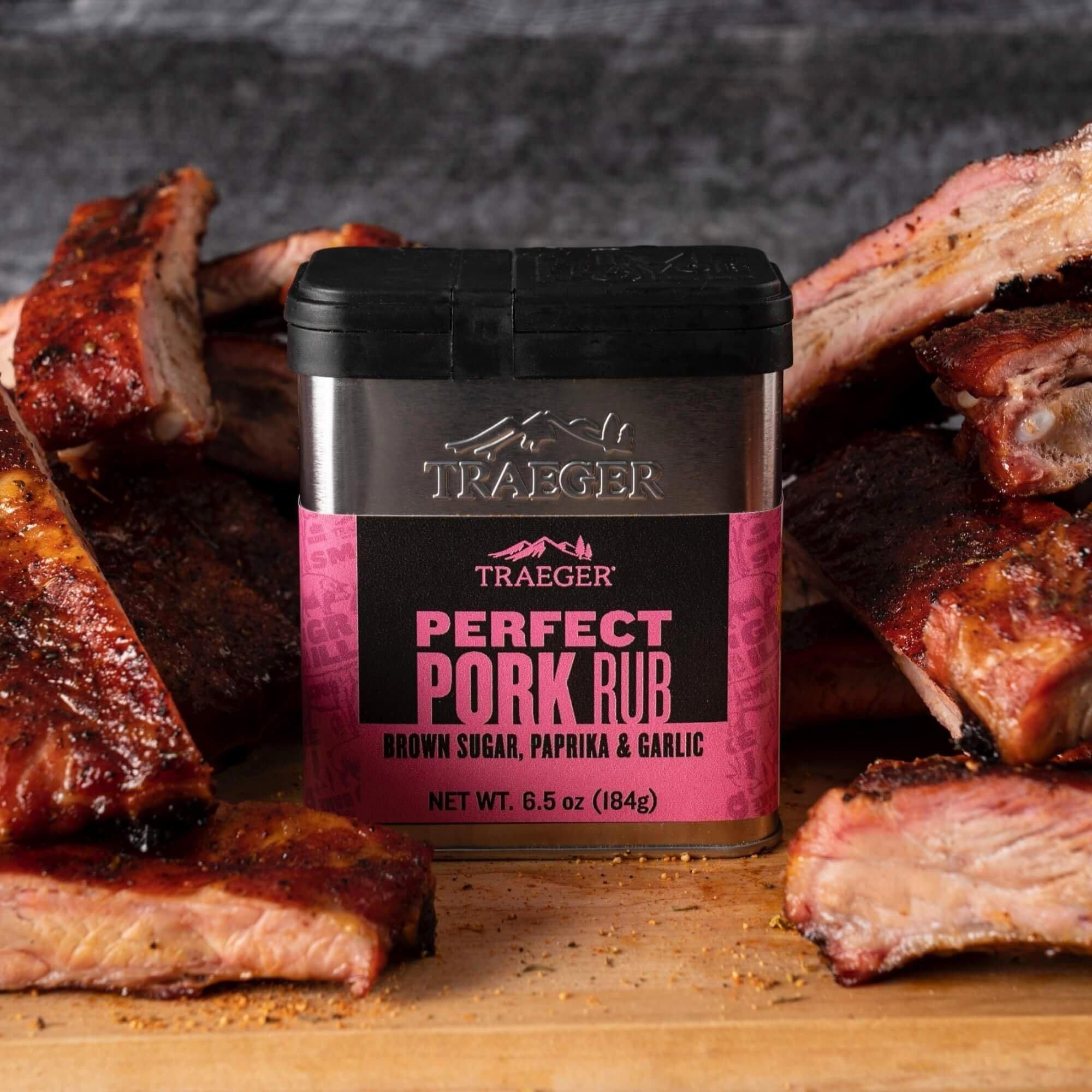 Traeger pork rub top