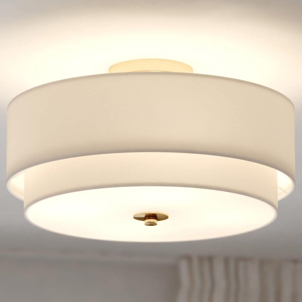 Vaxcel Burnaby 3-Light Semi-Flush Mount in Matte Brass, , large