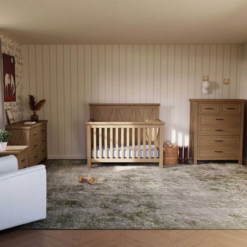 DaVinci Emory Farmhouse 4-in-1 Convertible Crib in Driftwood, , large