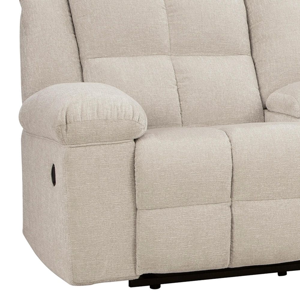 Ashley Orlen Manual Double Reclining Loveseat with Console in Winter, , large