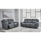 Ashley Mindanao Power Reclining Sofa in Steel, , large