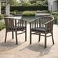 Hearth and Haven Outdoor Wooden Dining Chairs with Grey Frame in Dark Grey (Set of 2), , large