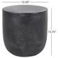 Hearth and Haven Round Patio Side Table in Matte Black, , large