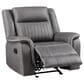 New Heritage Design Enzo Manual Glider Recliner in Gray, , large