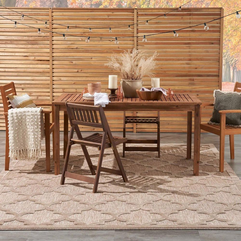 Nourison Easy Care 8&#39; x 10&#39; Natural Beige Indoor/Outdoor Area Rug, , large