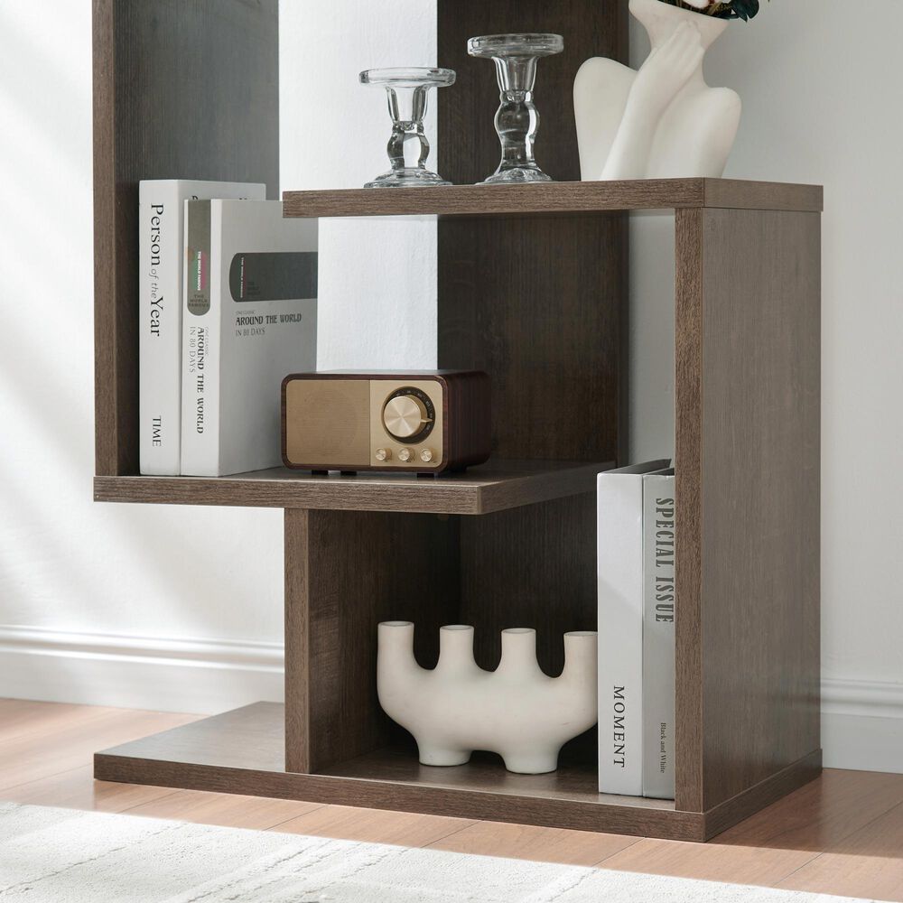 Global Movement Geometric Corner Display in Walnut, , large