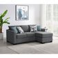 Coaster Storey 2-Piece Stationary Reversible Sleeper Sectional in Grey, , large