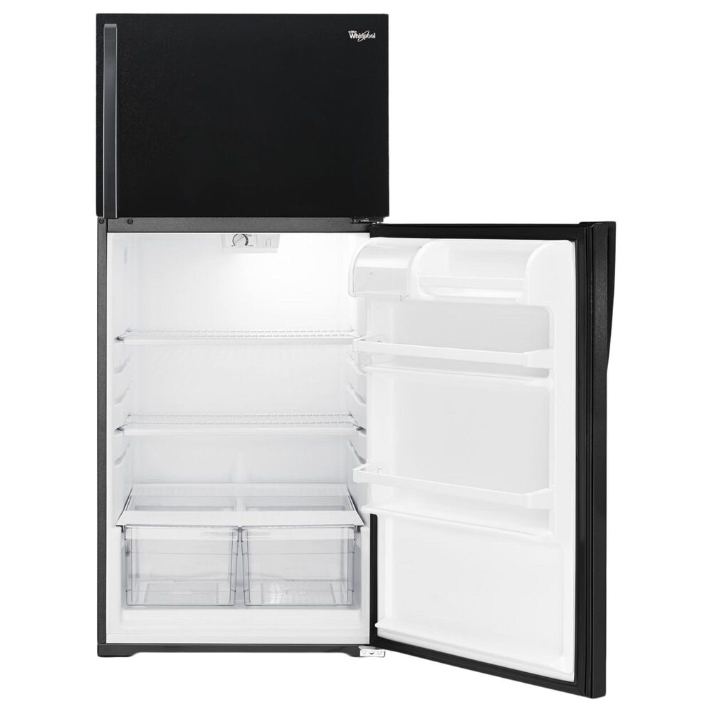 Whirlpool 14 Cu. Ft. 28&quot; Wide Top Freezer Refrigerator in Black, , large