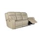 Flexsteel Grant Leather Match Power Reclining Sofa with Power Headrest in Bisque, , large