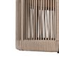 Hearth and Haven 2-Piece Outdoor Coffee Table and Side Table Set with Woven Rope Design in Beige and Teak, , large