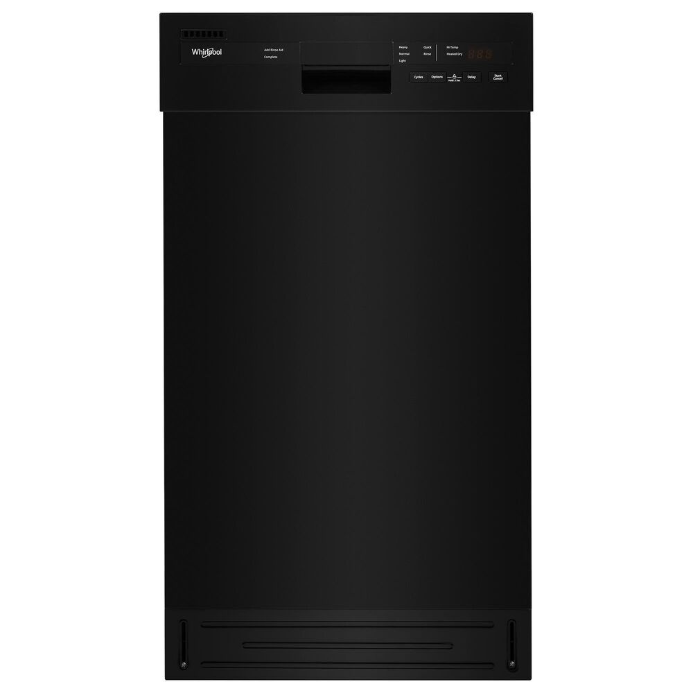 Whirlpool 18" Small-Space Compact Dishwasher with with Stainless Steel Tub in Black, , large