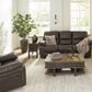 Ashley Leesworth Power Reclining Sofa and Recliner Set in Dark Brown, , large