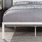 Hearth and Haven Queen Platform Bed with Slat Headboard in White, , large