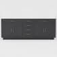 Lexora Home Abbey 84" Double Bathroom Vanity in Black Oak with 2 cm White Cultured Marble Top and Rectangular Sinks, , large