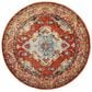 Safavieh Monaco MNC243H-3R 3" x 3"  Orange/Light Blue Round Rug, , large