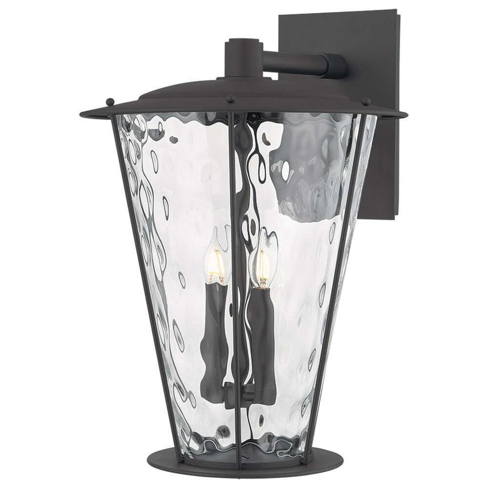 Troy Lighting Jantzen 22" 2-Light Outdoor Wall Sconce in Texture Black, , large