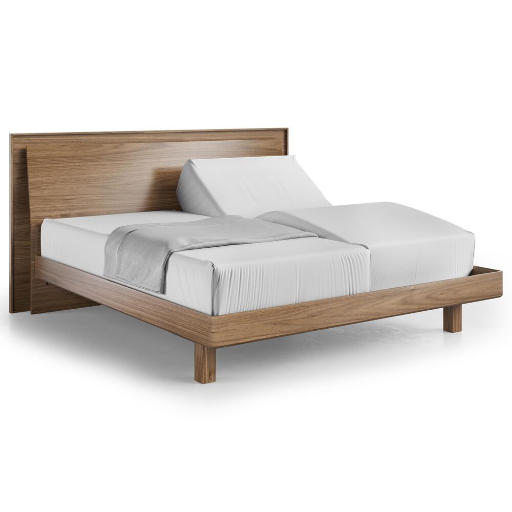 BDI Kava King Platform Bed and Two Nightstands in Natural Walnut, , large