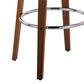 Lumisource Cecina Swivel Barstool with Cream Cushion in Walnut and Chrome (Set of 2), , large