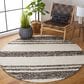 Safavieh Natura NAT328Z 6" Round Black and Ivory Area Rug, , large