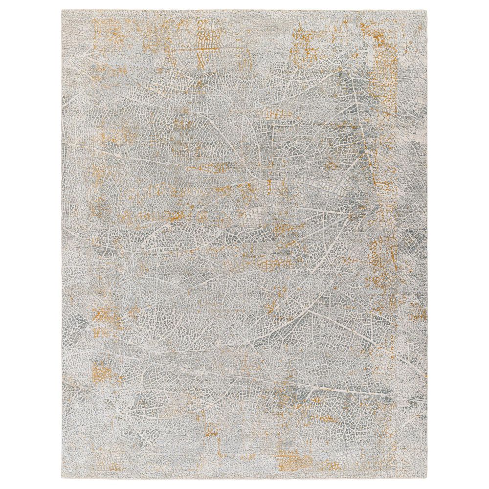 Surya Dresden Medium Gray, White, Light Slate, Gray, Mustard and Denim 6&#39;7&quot; x 9&#39;6&quot; Area Rug, , large