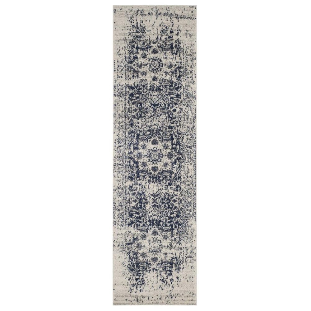 Safavieh Madison MAD603D 2"3" x 16" Cream and Navy Runner, , large