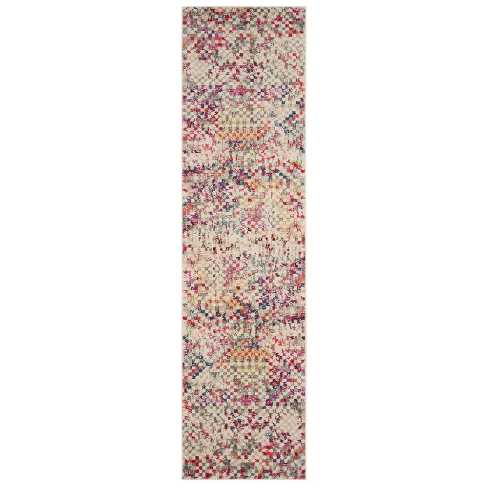 Safavieh Monaco MNC241G-210 2&#39;2&quot; x 10&#39; Grey/Multi Runner, , large