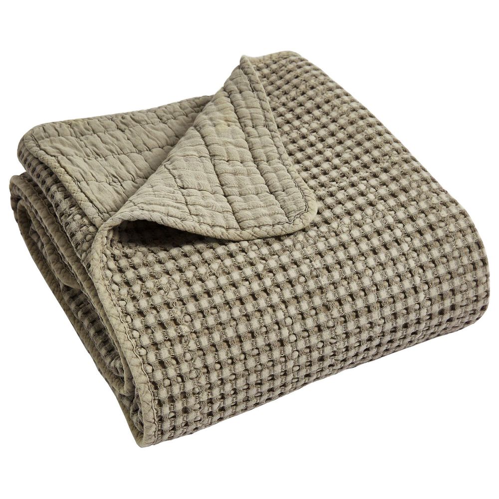 Levtex Mills Waffle 3-Piece Full/Queen Quilt Set in Taupe, , large