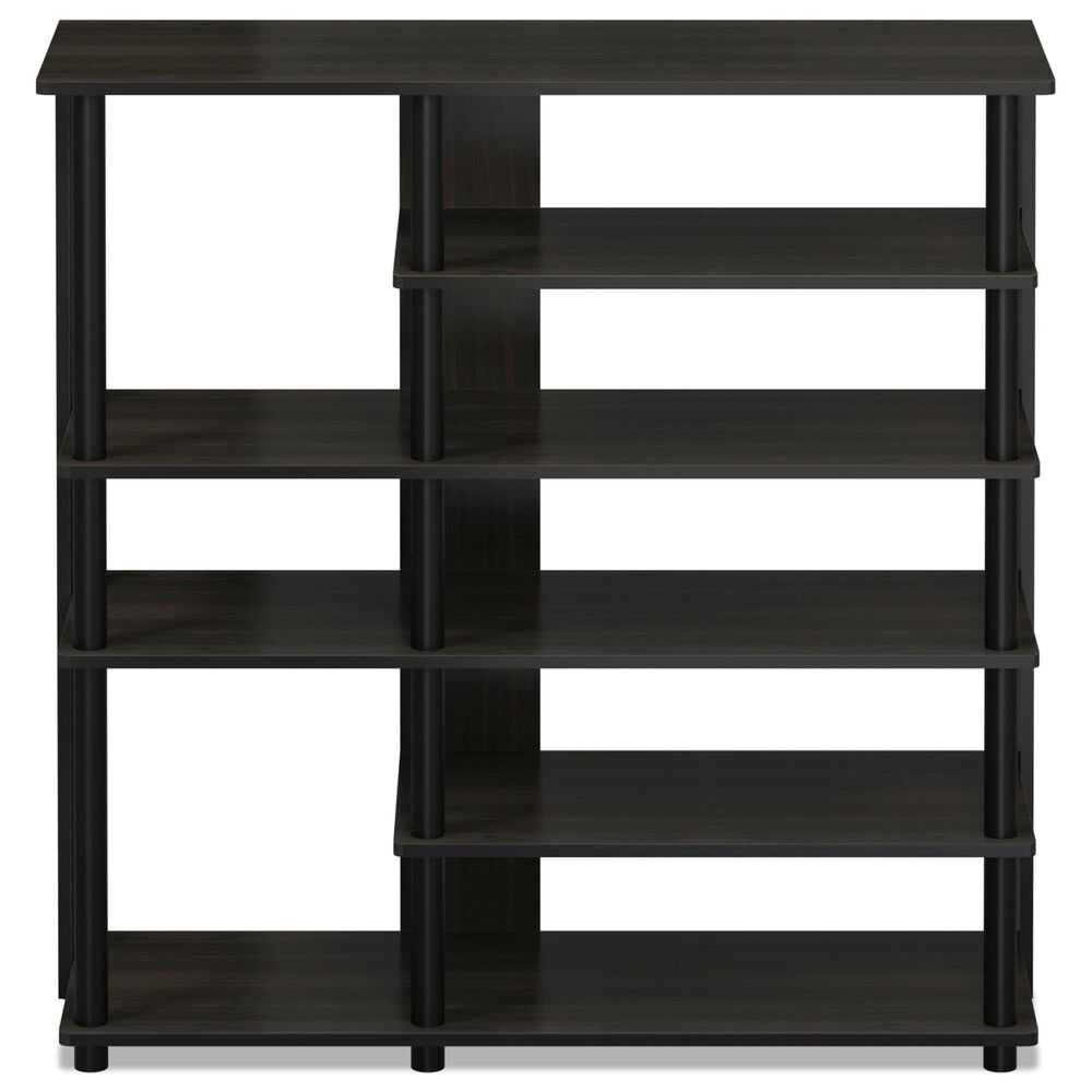 Noviland 6-Tier Shoe Rack in Espresso and Black, , large