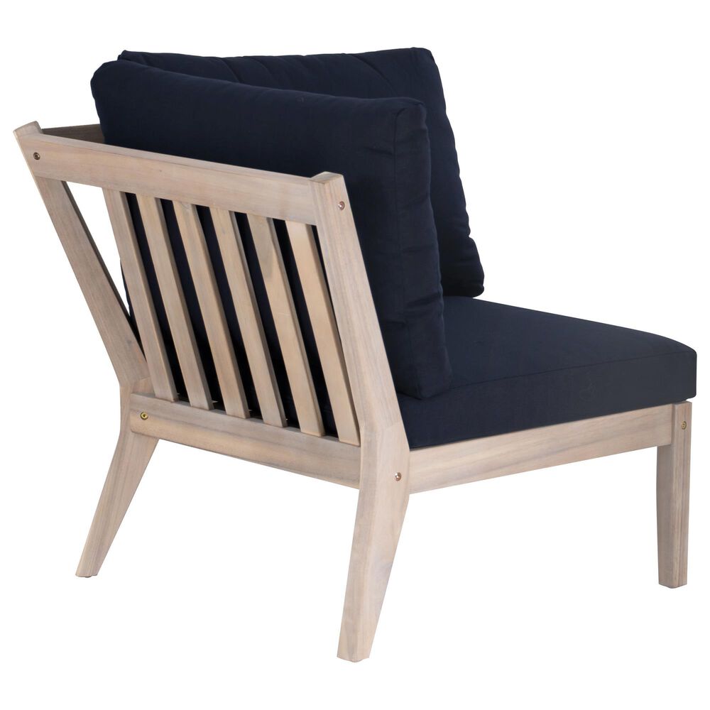 Linon Home Decor Teagon Patio Corner Chair in Navy, , large