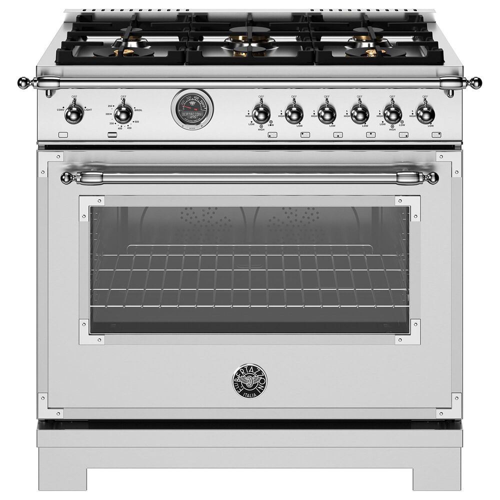 Bertazzoni Heritage 5.9 Cu. Ft. Freestanding Gas Range in Stainless Steel, , large