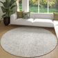 L&R Resources Criss Cross Silver and Ivory 6" Round Area Rug, , large
