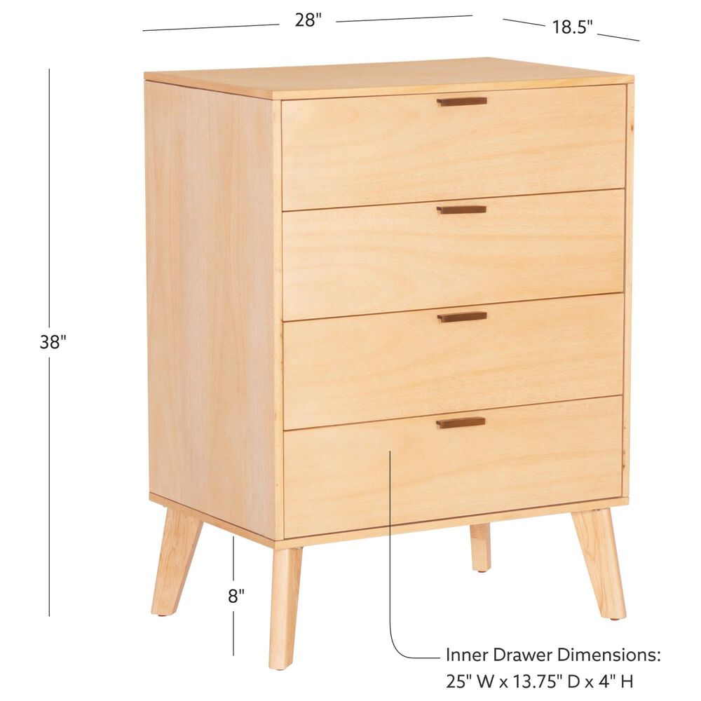 Linon Home Decor Reid 4-Drawer Chest in Natural, , large