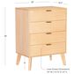 Linon Home Decor Reid 4-Drawer Chest in Natural, , large