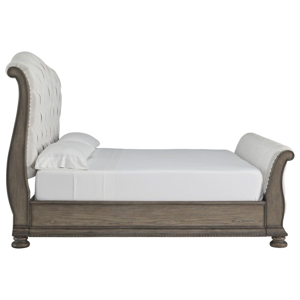 Ashley Ardenfield King Upholstered Sleigh Bed in Light Brown, , large