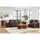Ashley Santorine Stationary Sofa and Loveseat Set in Dark Brown, , large
