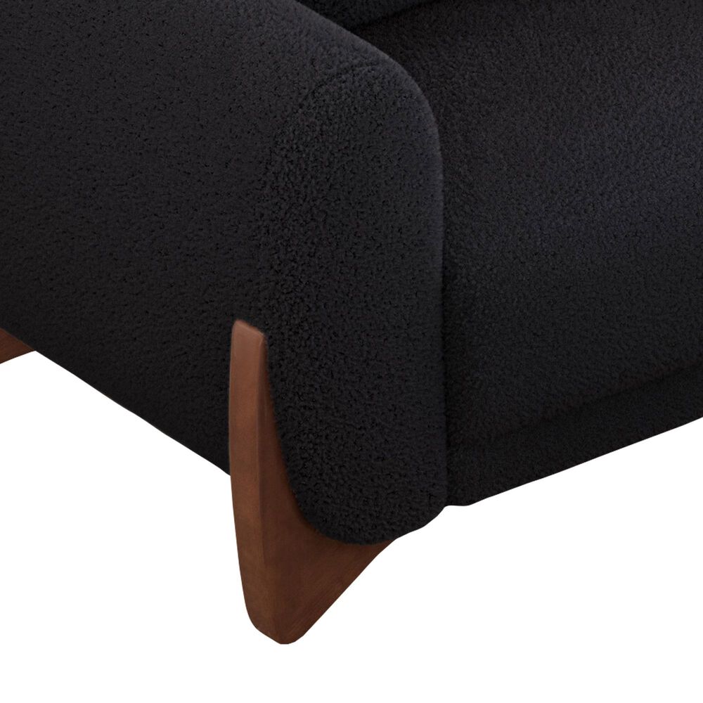 Morden Fort Cloud Boucle Arm Chair in Black, , large